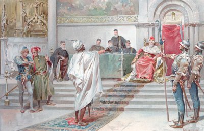 Illustrasjon for Shakespeares Othello (chromolitho) av Ludovico Marchetti