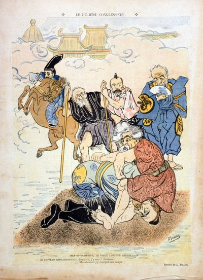 Karikatur av Braun som viser Henri Brisson (1835-1912) (gravering) av Ludwig Braun