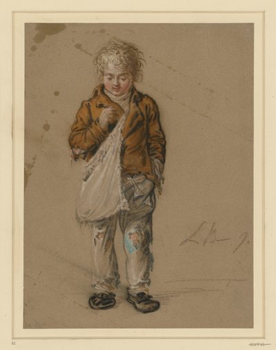 Tiggargutt med pose av Ludwig Buchhorn