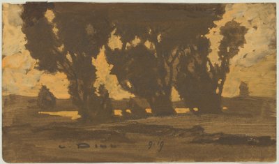 Beitemarker i myrlandet i Dachau av Ludwig Dill