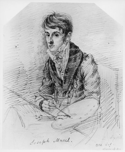Portrett av maleren Josef Muxel av Ludwig Emil Grimm