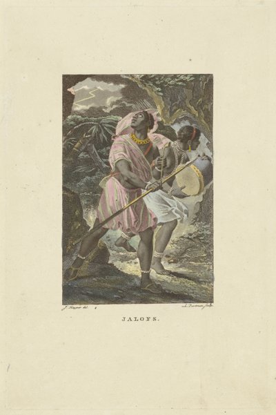 Innbyggere i det vestlige Afrika Jalofs (tittel på objekt) av Ludwig Gottlieb Portman