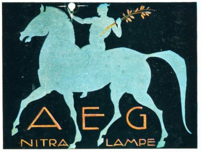AEG / NITRA LAMPE av Ludwig Hohlwein