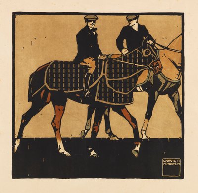 Fra Portfolio Turf. Tolv hesteveddeløpsbilder, 1909. av Ludwig Hohlwein