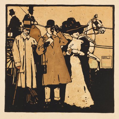 Fra Portfolio Turf. Tolv hesteveddeløpsbilder, 1909. av Ludwig Hohlwein