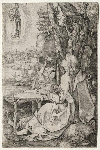 St. John på øya Patmos. av Ludwig Krug