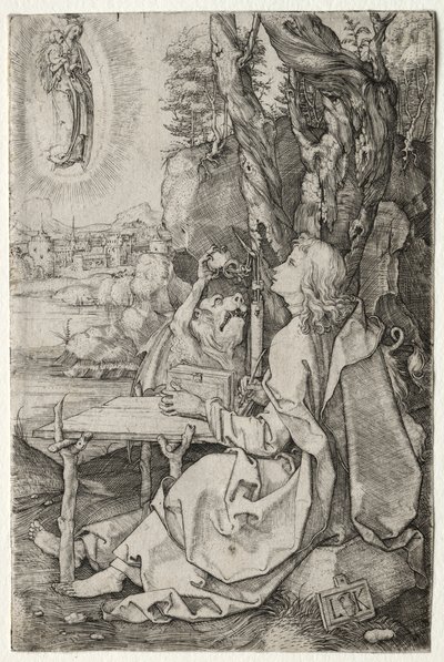 St. John på øya Patmos av Ludwig Krug