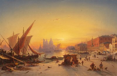 Venezia på kveldslys av Ludwig Mecklenburg