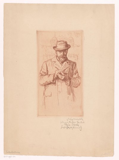 Selvportrett av Ludwig Michaleck av Ludwig Michalek