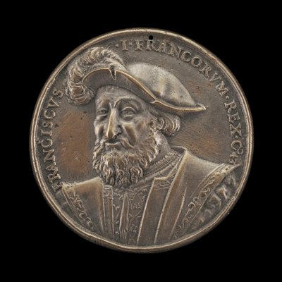 François I, 1494-1547, konge av Frankrike 1515 [forside], 1537. av Ludwig Neufahrer