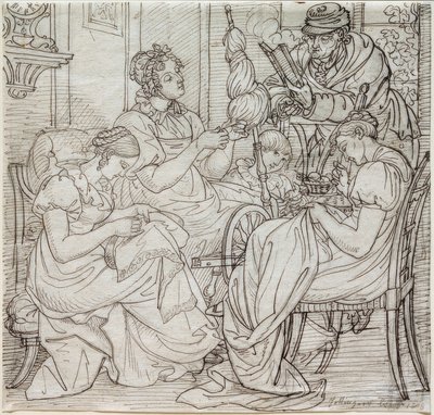 Familie Hottinger av Ludwig Vogel