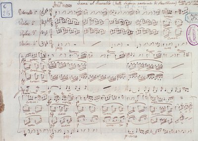 Side av notene til symfoni nr. 6 i F-dur, opus 68, av Ludwig van Beethoven av Ludwig van Beethoven