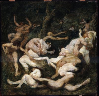 Bortføring av kvinner. Maleri av Ludwig von Hofmann (1861-1945). Olje på lerret. Sol: 70,8x72cm. Pushkin, Moskva Bortføringen av kvinner av Ludwig von Hofmann