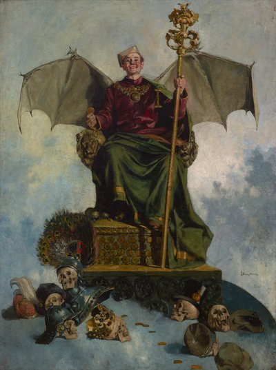Allegory of Satan (Lord of the World), ca. 1900 (olje på lerret) av Ludwik Stasiak