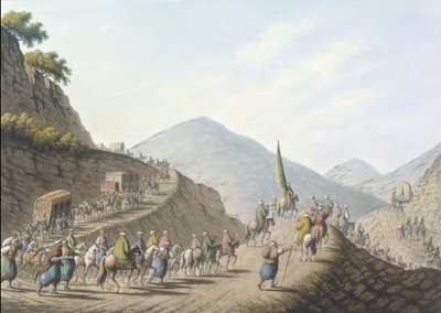 Balkanfjellet, tallerken 2, pub. av William Watts av Luigi (after) Mayer