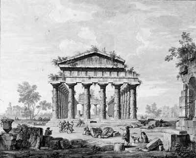 Juno-tempelet i Paestum av Luigi Balugani