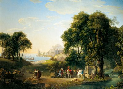 Aeneas møter Andromache i Butrinto av Luigi Basiletti