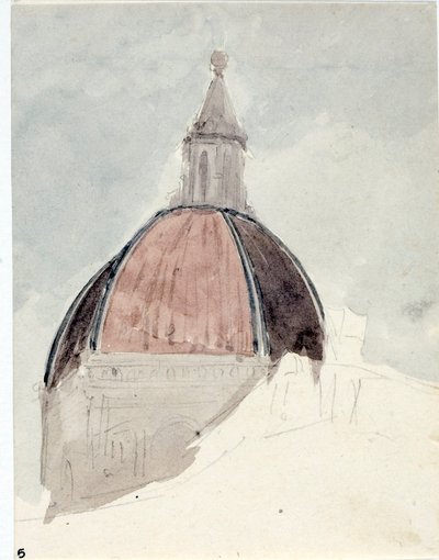 Kuppel av kirken Santa Maria del Fiore, Firenze (Akvarell av Luigi Garibbo