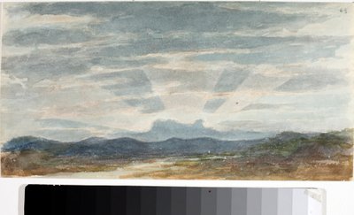Landskap, lyseffekter (Akvarell, før 1825) av Luigi Garibbo