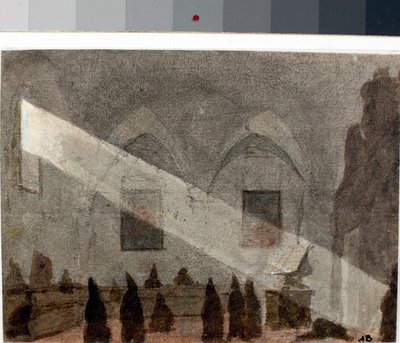 Refektoriet til et kloster (akvarell, ca. 1825) av Luigi Garibbo