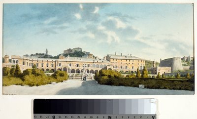 Doria-palasset i Fassolo, Italia (akvarell, ca 1825) av Luigi Garibbo