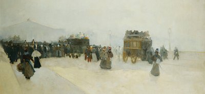 Place de la Concorde og Palais Bourbon, av Luigi Loir