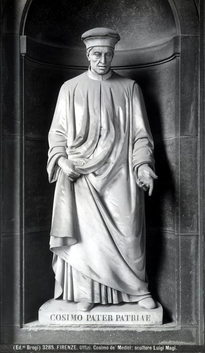 Statue av Cosimo dè Medici av Luigi Magi