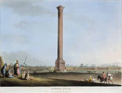 Egypt, Alexandria, Pompeys søyle av Luigi Mayer av Luigi Mayer