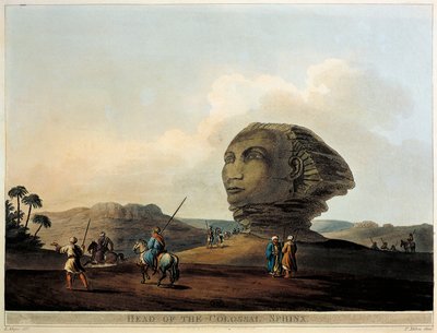 Sfinkshode i Egypt fra Views in Egypt av Luigi Mayer, gravering av Luigi Mayer