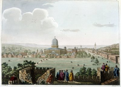 Salomos tempel (moskeen i Jerusalem) - i "" Utsikter i de osmanske dominansene, i Europa, i Asia og noen av middelhavsøyene""" fra de originale tegningene tatt av Luigi Mayer, London av Luigi Mayer