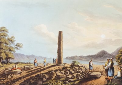 Restene av Hera-tempelet på Samos av Luigi Mayer