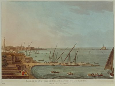 Utsikt over Alexandria med fyrtårn, Fra utsikt over Egypt av Luigi Mayer av Luigi Mayer