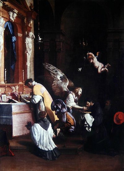 The Last Communion of St. Bonaventure (olje på lerret) av Luigi Mirandori