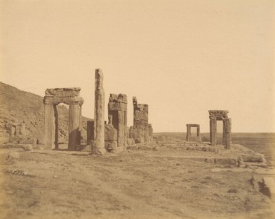 12 [Persepolis, W: før restaurering, 1840-60-tallet. av Luigi Pesce