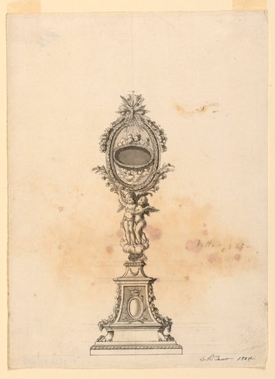 Design for et relikvieskrin av Luigi Righetti