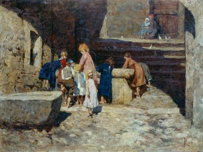 Barn ved fontenen av Luigi Rossi