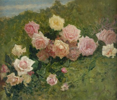 Studie av roser (olje på lerret) av Luigi Rossi