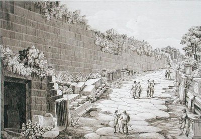 Romersk vei til Tusculo, etter den første utgravningen i 1825, fra 