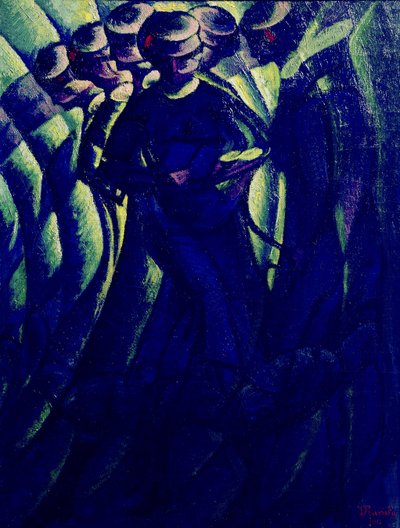 Synopsis av en kvinnes bevegelser av Luigi Russolo