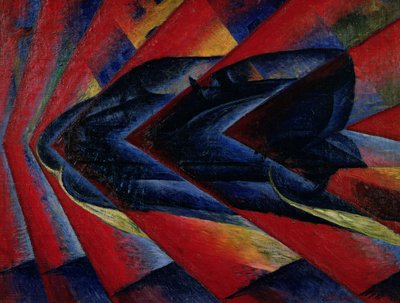 Dynamikken til en bil av Luigi Russolo