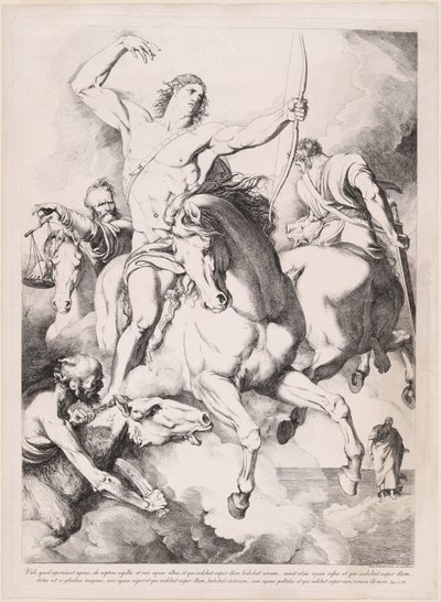Jeg så at lammet hadde åpnet seg... (The Four Horsemen of the Apocalypse) av Luigi Sabatelli I