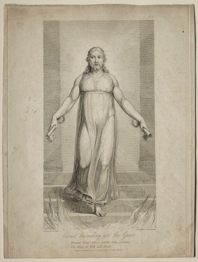 Kristus stiger ned i graven. av Luigi Schiavonetti