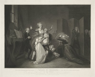 Siste sammenkomst av Louis XVI og hans familie av Luigi Schiavonetti
