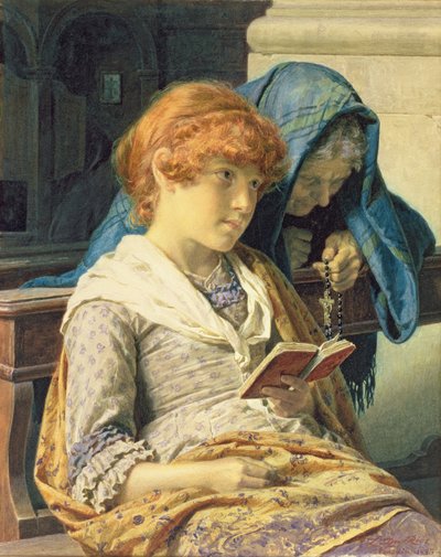 I kirken, 1883 av Luigi da Rios