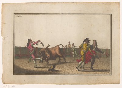 Taurus utfordres med banderillas Coleccion de las principales suertes de una corrida de toros (serietittel) Samling av de viktigste tyrefektingsmanøvrene (serietittel) av Luis Fernandez Noseret