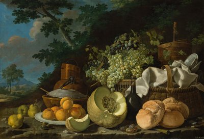 Ettermiddagsmåltid La Merienda, ca. 1772. av Luis Egidio Melendez