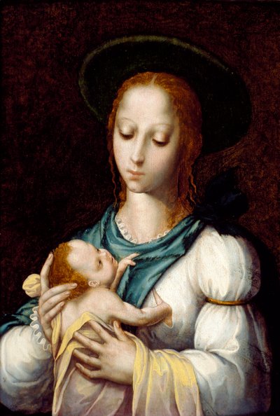 Jomfruen og barnet, c1567 av Luis de Morales