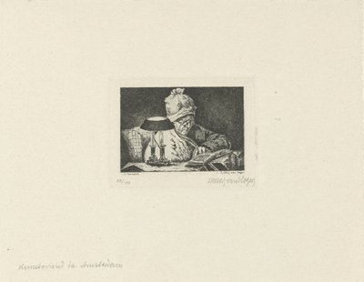 leser mann av Lukas van Hoger (signed by artist)