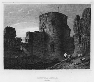 Bothwell Castle, Clydesdale (gravering) av Luke (after) Clennell