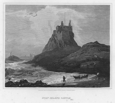 Holy Island Castle (gravering) av Luke (after) Clennell